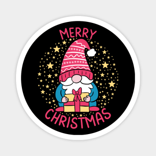 Merry Christmas Cute Gnome ready for the holidays Magnet